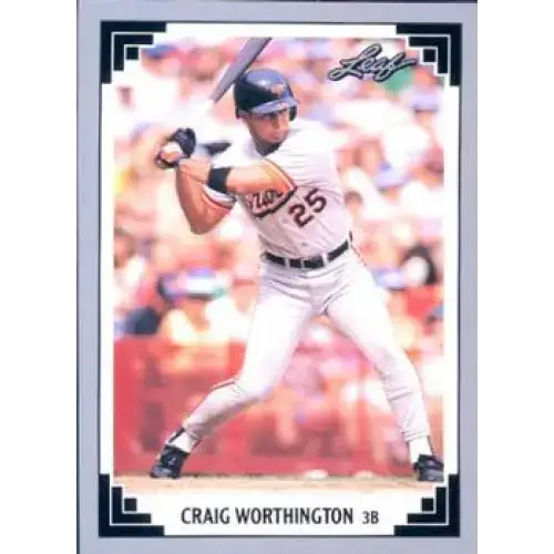 1991 Leaf #298 Craig Worthington NM-MT Baltimore Orioles Baseball Card - Baseball Card Single