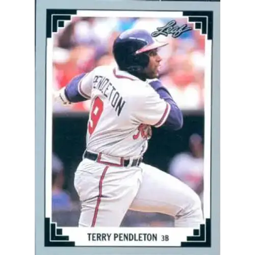 1991 Leaf #304 Terry Pendleton NM-MT Atlanta Braves Baseball Card - Baseball Card Single