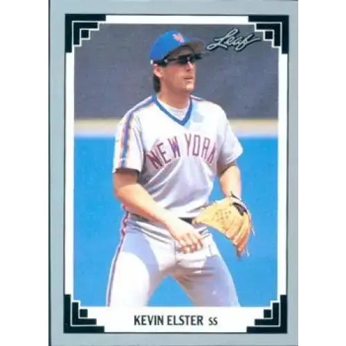 1991 Leaf #305 Kevin Elster NM-MT New York Mets Baseball Card - Baseball Card Single