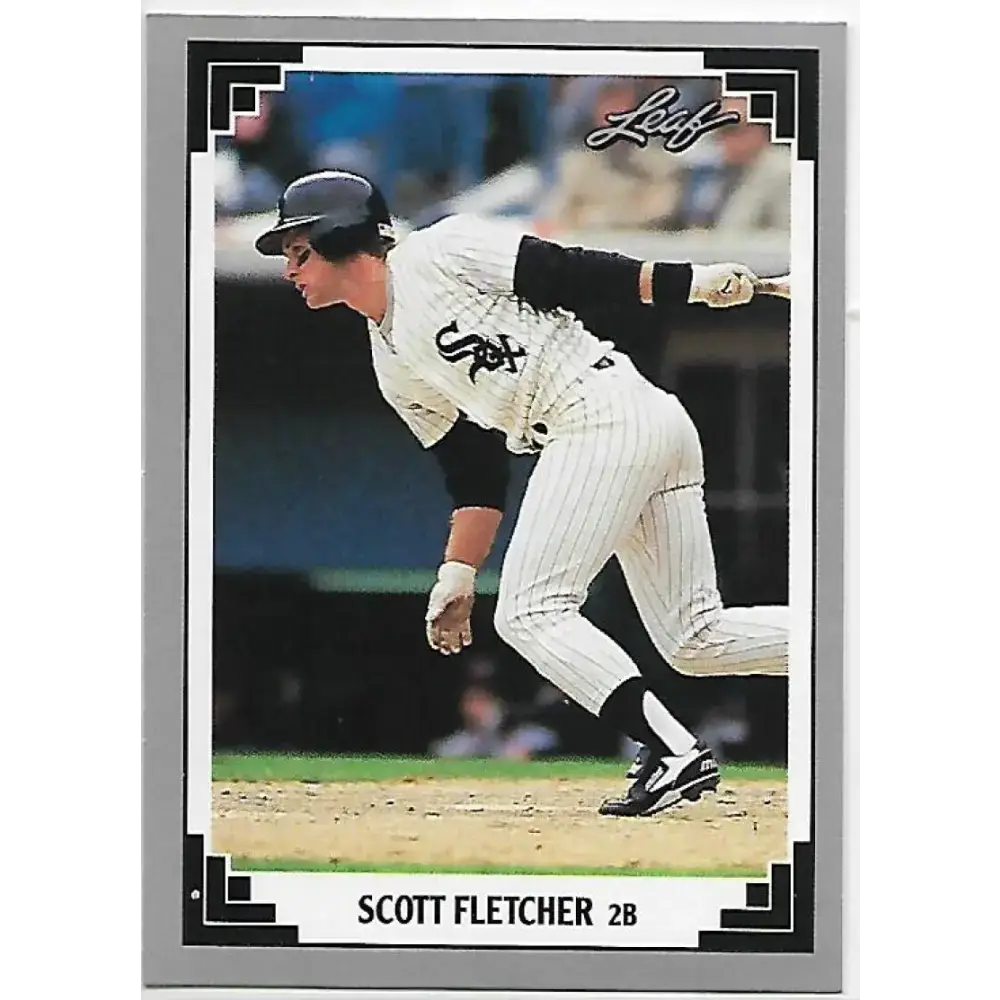 1991 Leaf #306 Scott Fletcher NM-MT Chicago White Sox Baseball Card - Baseball Card Single