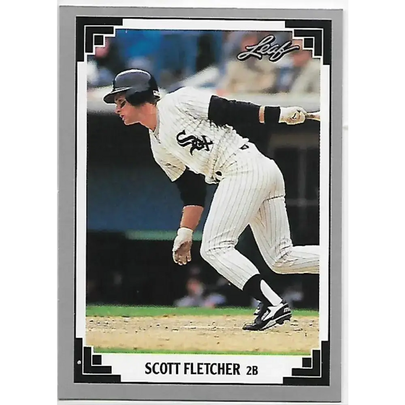 1991 Leaf #306 Scott Fletcher NM-MT Chicago White Sox Baseball Card - Baseball Card Single