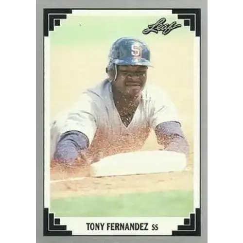 1991 Leaf #315 Tony Fernandez NM-MT San Diego Padres Baseball Card - Baseball Card Single