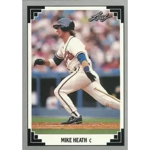 1991 Leaf #320 Mike Heath NM-MT Atlanta Braves Baseball Card - Baseball Card Single