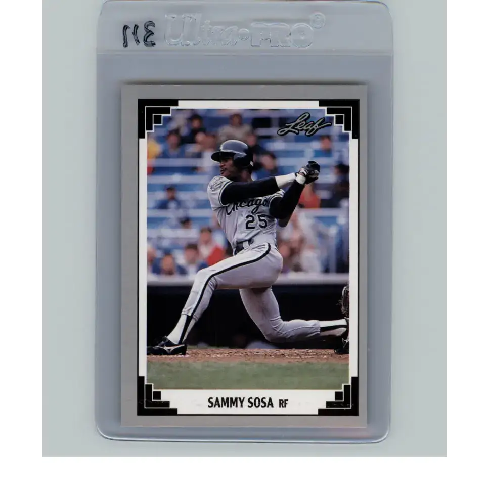 1991 Leaf #321 Sammy Sosa NM-MT Chicago White Sox Baseball Card - Baseball Card Single