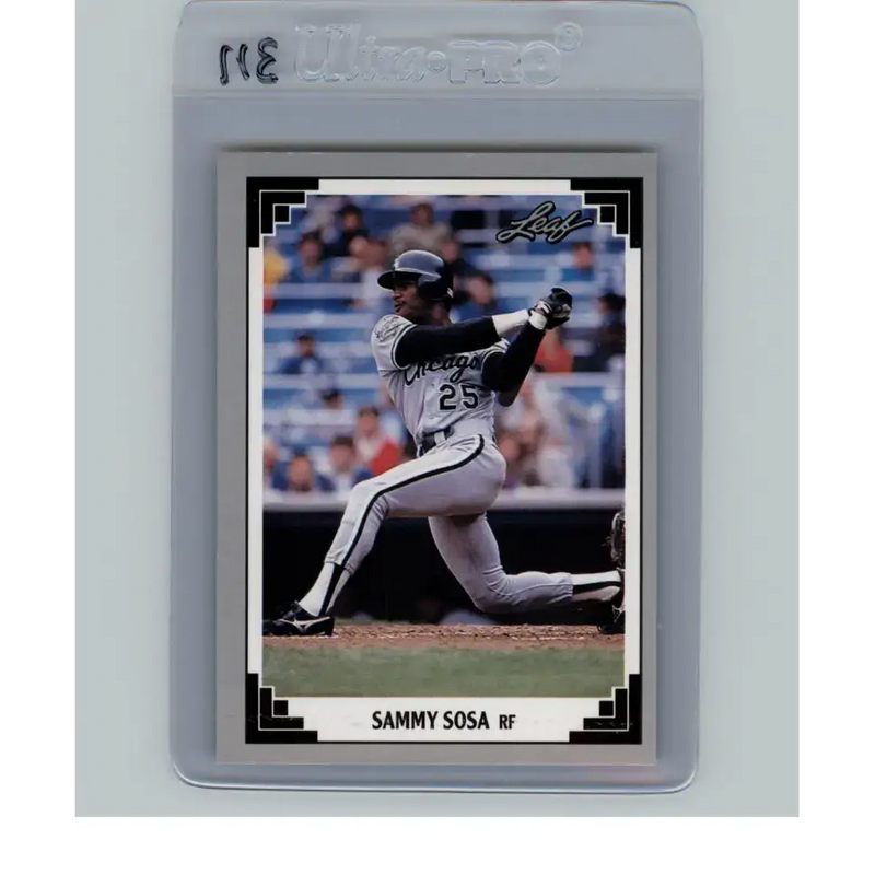1991 Leaf #321 Sammy Sosa NM-MT Chicago White Sox Baseball Card - Baseball Card Single