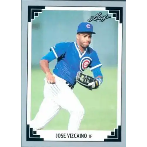 1991 Leaf #323 Jose Vizcaino NM-MT Chicago Cubs Baseball Card - Baseball Card Single