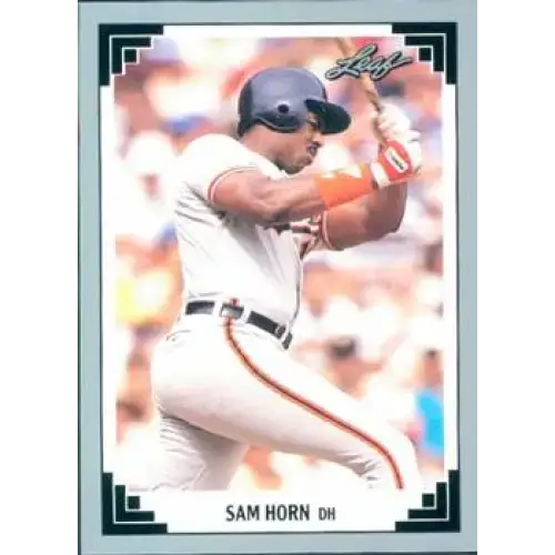 1991 Leaf #332 Sam Horn NM-MT Baltimore Orioles Baseball Card - Baseball Card Single