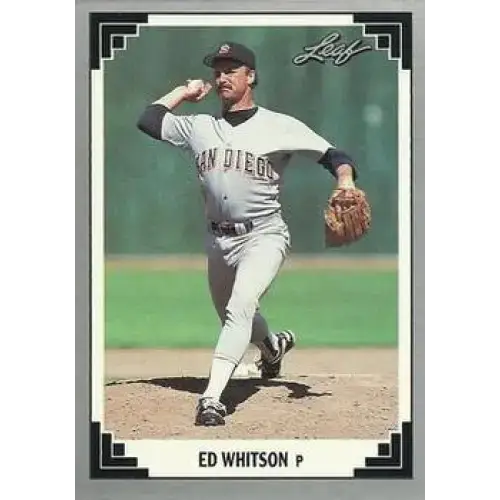 1991 Leaf #337 Ed Whitson NM-MT San Diego Padres Baseball Card - Baseball Card Single