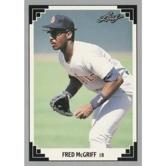 1991 Leaf #342 Fred McGriff NM-MT San Diego Padres Baseball Card - Baseball Card Single