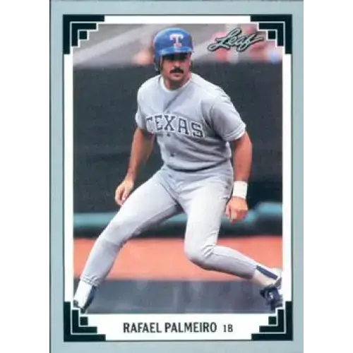 1991 Leaf #347 Rafael Palmeiro NM-MT Texas Rangers Baseball Card - Baseball Card Single