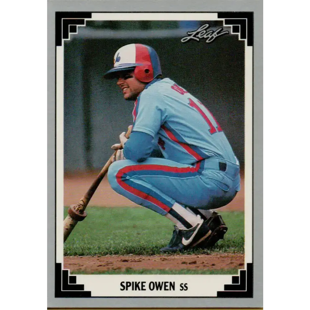 1991 Leaf #36 Spike Owen NM-MT Montreal Expos Baseball Card - Baseball Card Single