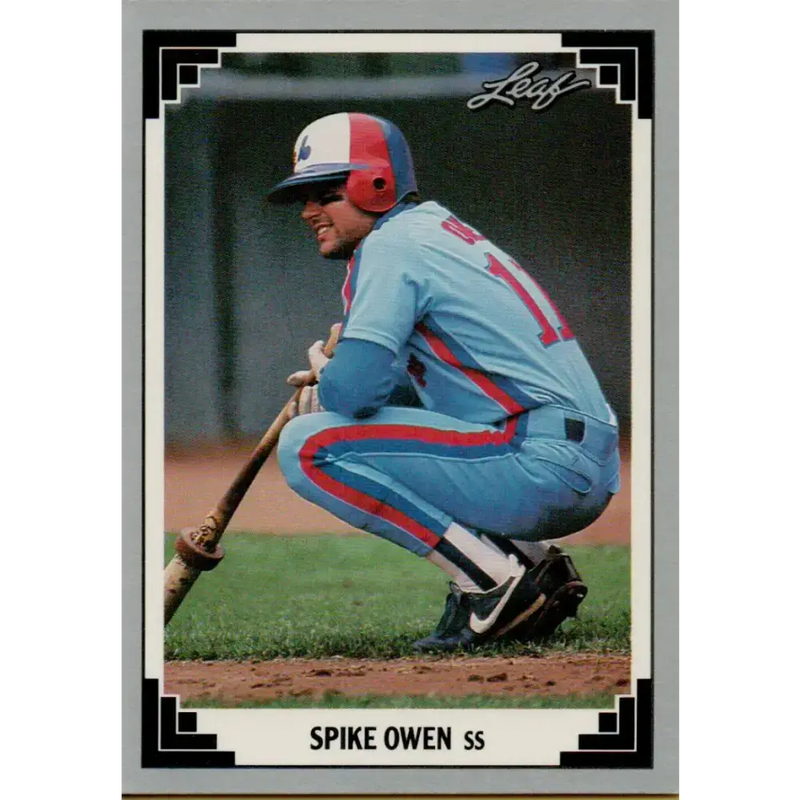1991 Leaf #36 Spike Owen NM-MT Montreal Expos Baseball Card - Baseball Card Single