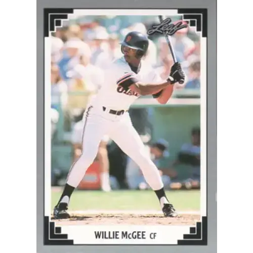 1991 Leaf #360 Willie McGee NM-MT San Francisco Giants Baseball Card - Baseball Card Single