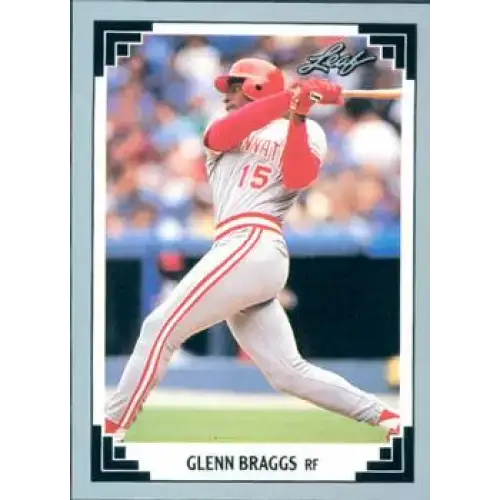 1991 Leaf #362 Glenn Braggs NM-MT Cincinnati Reds Baseball Card - Baseball Card Single