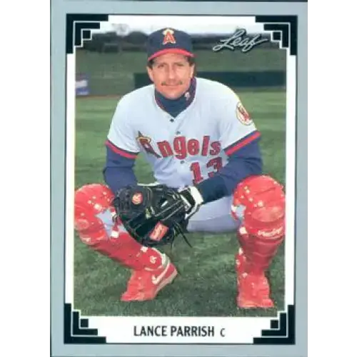 1991 Leaf #368 Lance Parrish NM-MT California Angels Baseball Card - Baseball Card Single