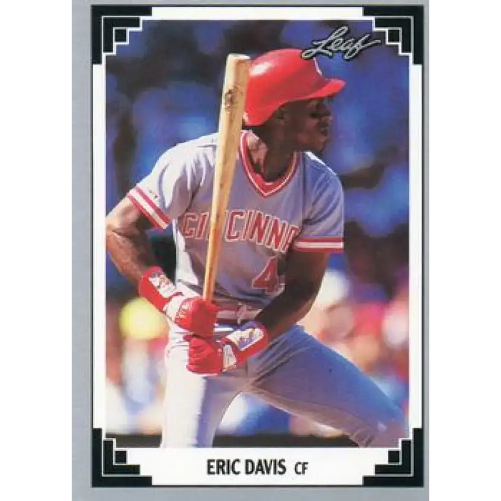 1991 Leaf #37 Eric Davis NM-MT Cincinnati Reds Baseball Card - Baseball Card Single