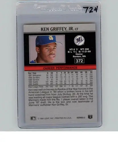 1991 Leaf #372 Ken Griffey Jr. NM Near Mint Mariners ID:83564 - Baseball Card Single