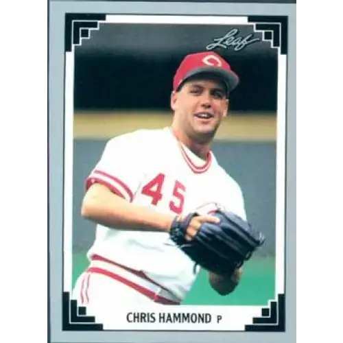 1991 Leaf #373 Chris Hammond NM-MT Cincinnati Reds Baseball Card - Baseball Card Single