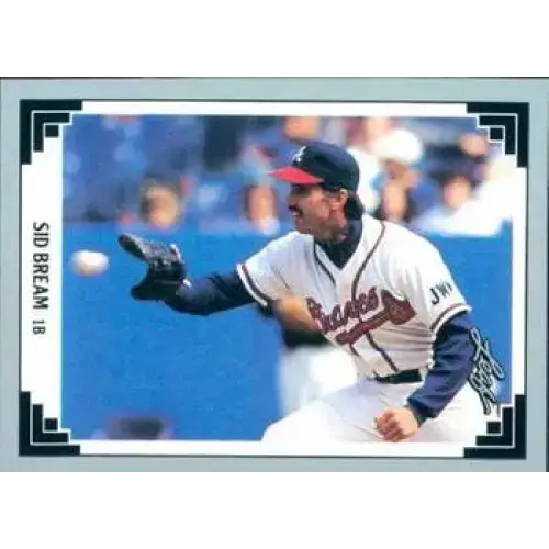 1991 Leaf #379 Sid Bream NM-MT Atlanta Braves Baseball Card - Baseball Card Single