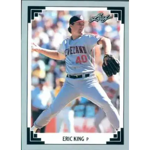 1991 Leaf #382 Eric King NM-MT Cleveland Indians Baseball Card - Baseball Card Single