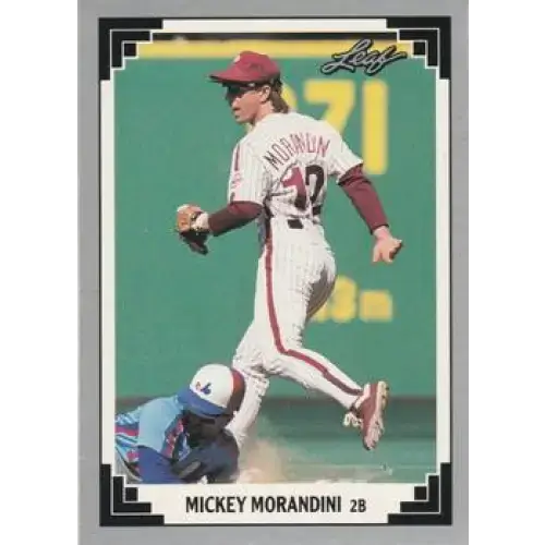 1991 Leaf #383 Mickey Morandini NM-MT Philadelphia Phillies Baseball Card - Baseball Card Single
