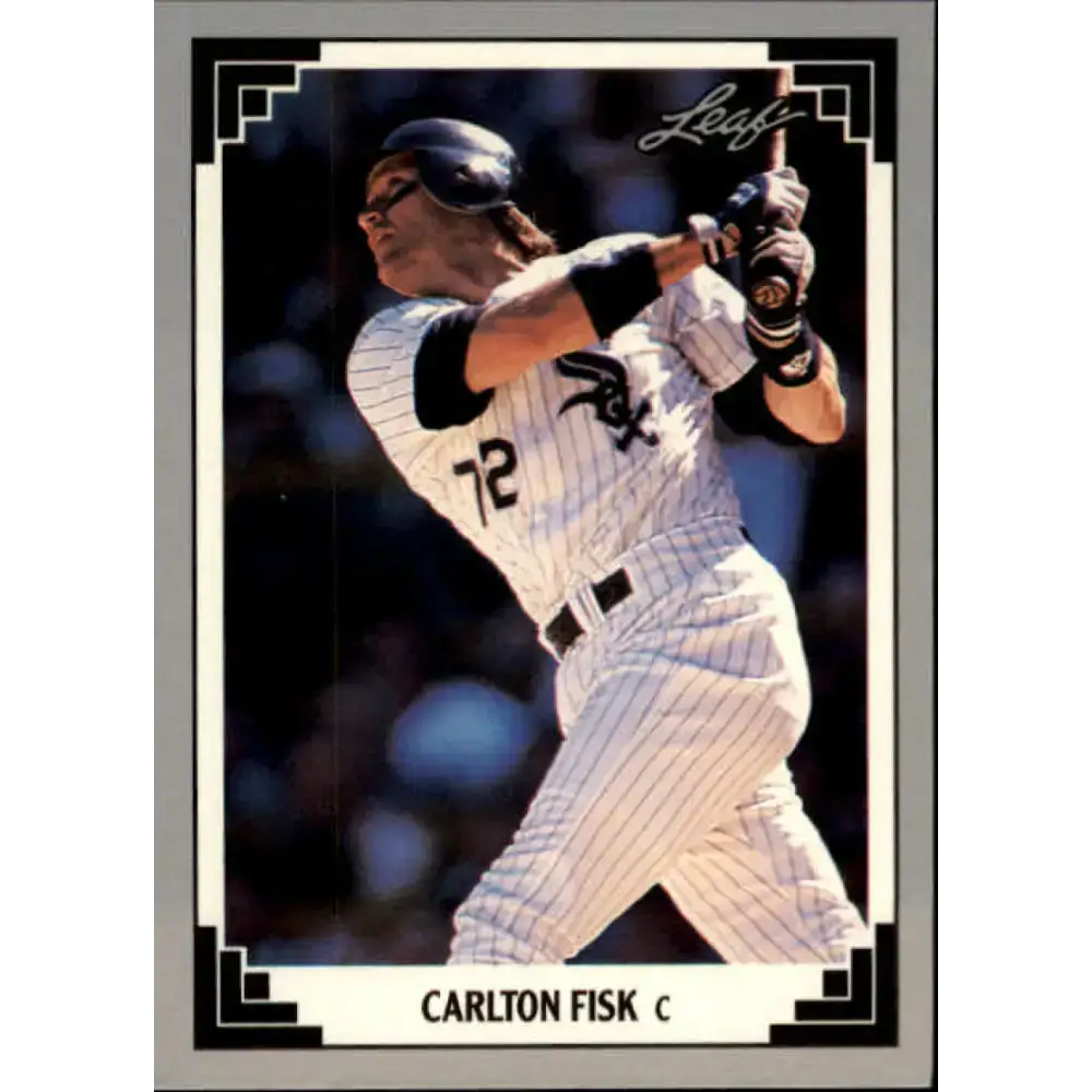 1991 Leaf #384 Carlton Fisk NM-MT Chicago White Sox Baseball Card - Baseball Card Single