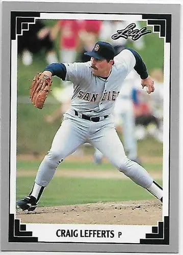1991 Leaf #390 Craig Lefferts NM-MT Padres - Baseball Card Single