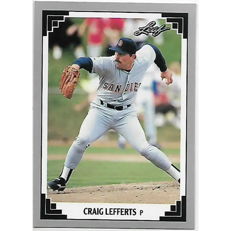 1991 Leaf #390 Craig Lefferts NM-MT San Diego Padres Baseball Card - Baseball Card Single