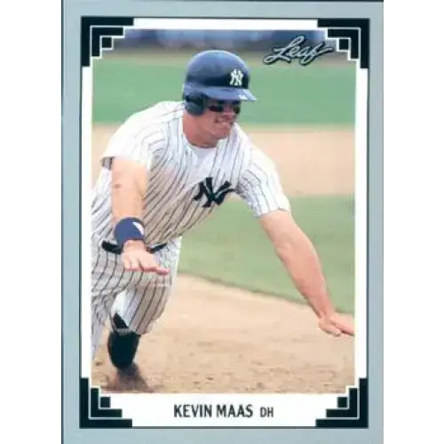1991 Leaf #393 Kevin Maas NM-MT New York Yankees Baseball Card - Baseball Card Single