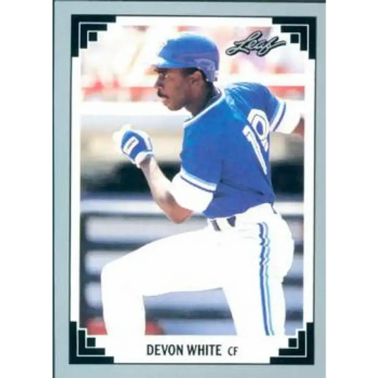 1991 Leaf #394 Devon White NM-MT Toronto Blue Jays Baseball Card - Baseball Card Single