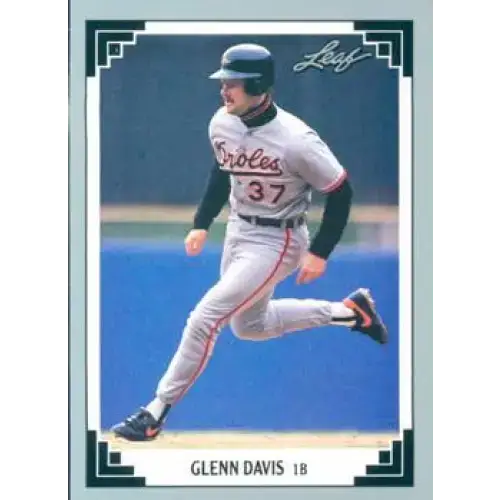 1991 Leaf #398 Glenn Davis NM-MT Baltimore Orioles Baseball Card - Baseball Card Single