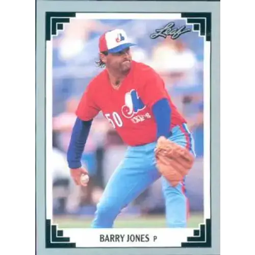 1991 Leaf #406 Barry Jones NM-MT Montreal Expos Baseball Card - Baseball Card Single