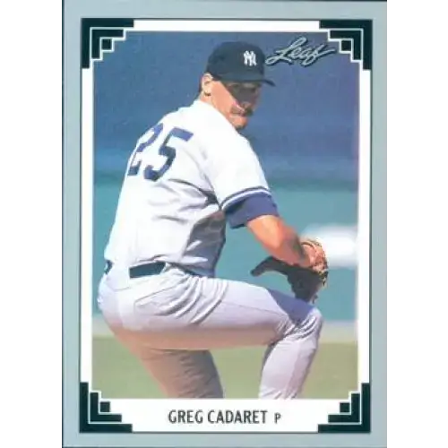 1991 Leaf #415 Greg Cadaret NM-MT New York Yankees Baseball Card - Baseball Card Single