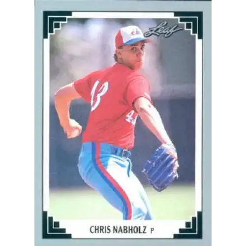 1991 Leaf #416 Chris Nabholz NM-MT Montreal Expos Baseball Card - Baseball Card Single