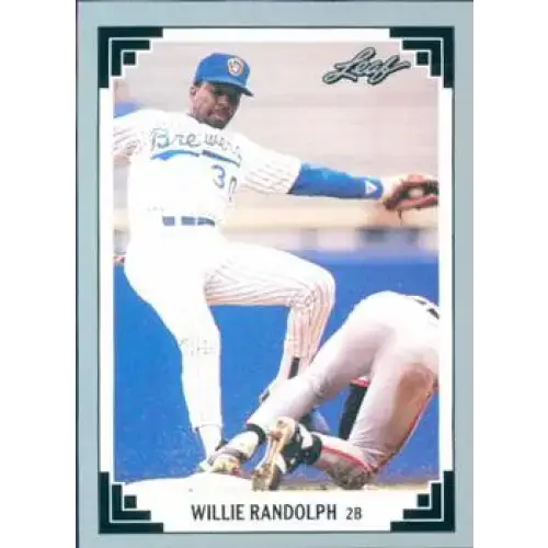 1991 Leaf #419 Willie Randolph NM-MT Milwaukee Brewers Baseball Card - Baseball Card Single