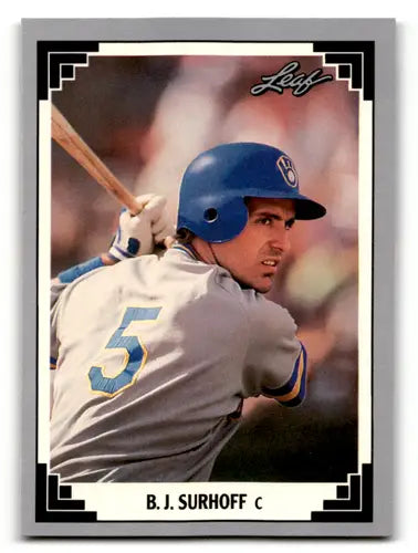 1991 Leaf #42 B.J. Surhoff NM Near Mint Brewers ID:55913 - Baseball Card Single