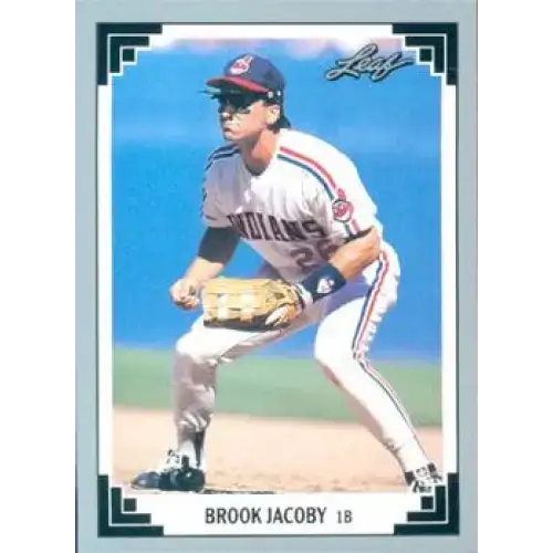 1991 Leaf #421 Brook Jacoby NM-MT Cleveland Indians Baseball Card - Baseball Card Single