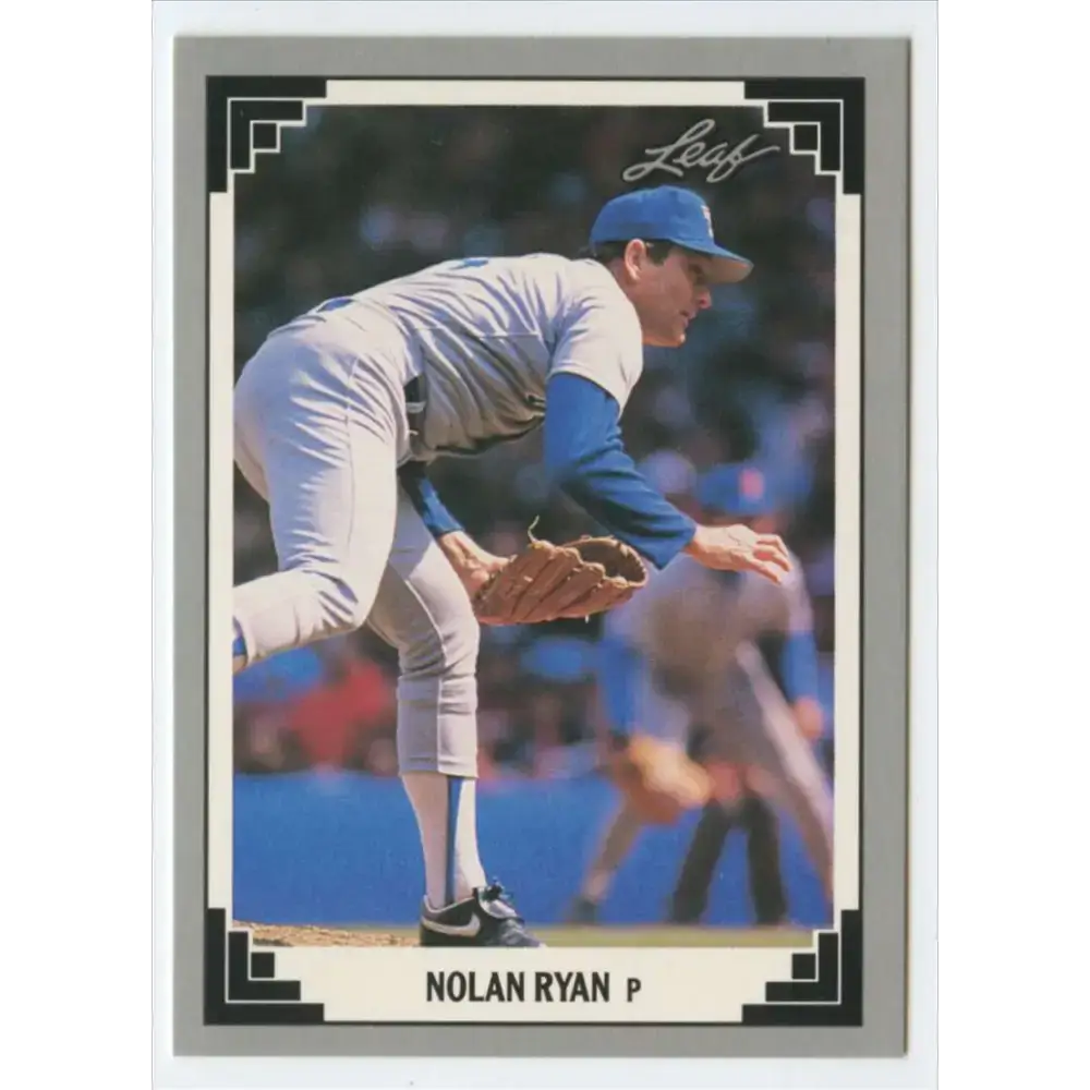 1991 Leaf #423 Nolan Ryan NM-MT Texas Rangers Baseball Card - Baseball Card Single