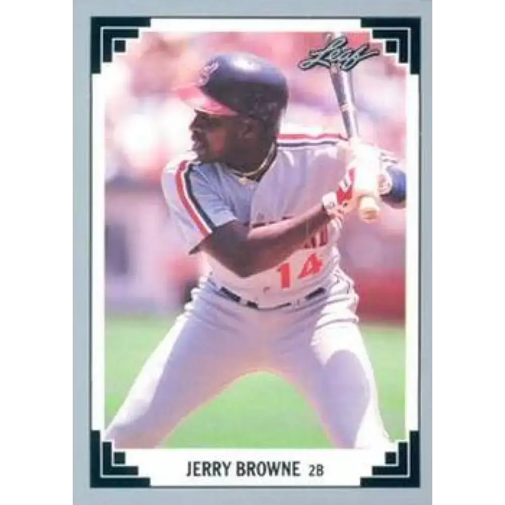 1991 Leaf #43 Jerry Browne NM-MT Cleveland Indians Baseball Card - Baseball Card Single