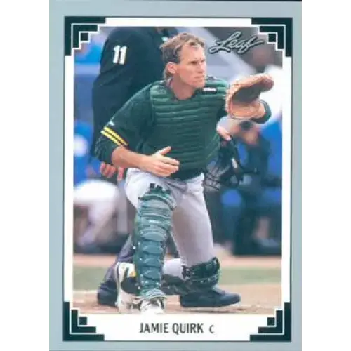 1991 Leaf #431 Jamie Quirk NM-MT Oakland Athletics Baseball Card - Baseball Card Single