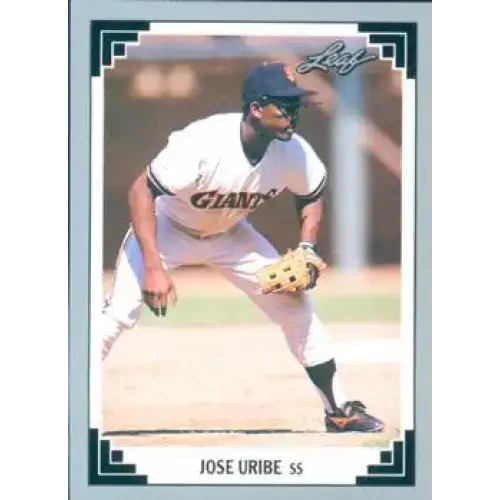 1991 Leaf #433 Jose Uribe NM-MT San Francisco Giants Baseball Card - Baseball Card Single