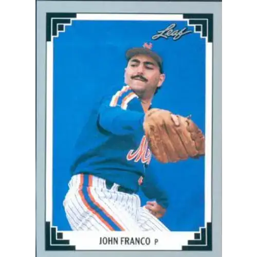 1991 Leaf #437 John Franco NM-MT New York Mets Baseball Card - Baseball Card Single