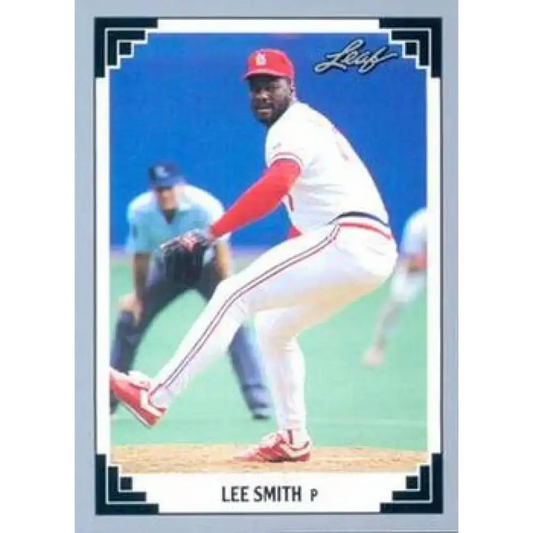 1991 Leaf #44 Lee Smith NM-MT St. Louis Cardinals Baseball Card - Baseball Card Single