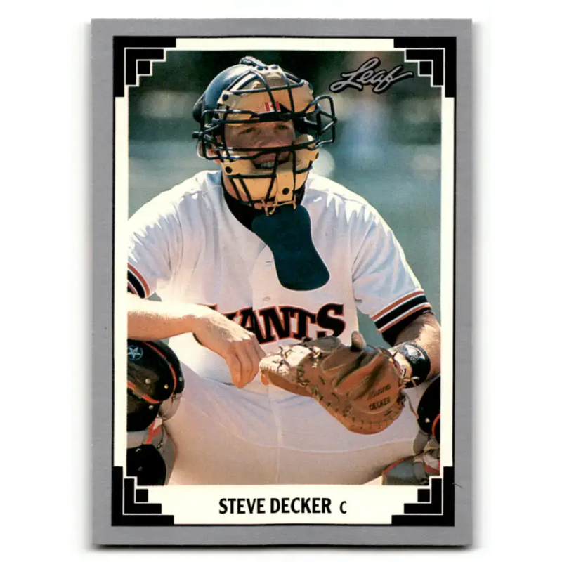 1991 Leaf #441 Steve Decker NM-MT RC Rookie San Francisco Giants Baseball Card - Baseball Card Single