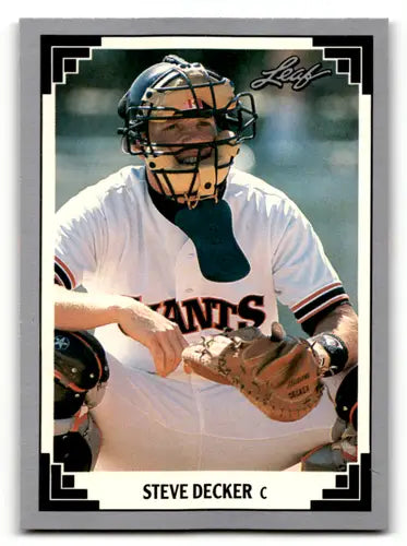 1991 Leaf #441 Steve Decker NM Near Mint RC Rookie Giants ID:55931 - Baseball Card Single