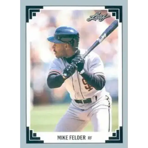 1991 Leaf #445 Mike Felder NM-MT San Francisco Giants Baseball Card - Baseball Card Single