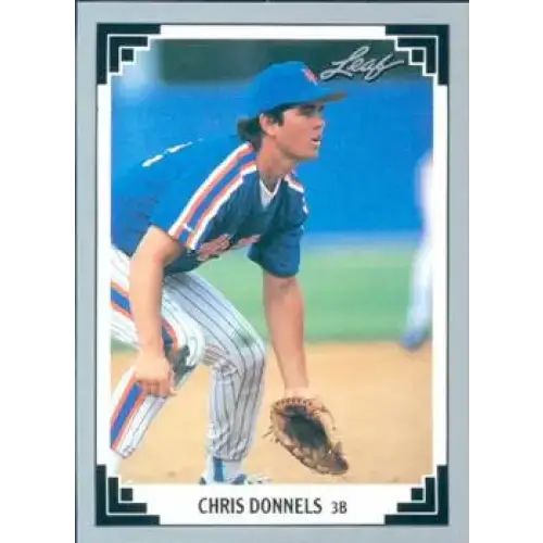 1991 Leaf #447 Chris Donnels NM-MT RC Rookie New York Mets Baseball Card - Baseball Card Single