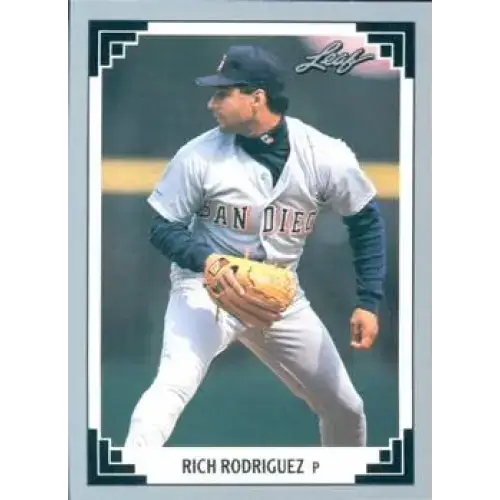 1991 Leaf #448 Rich Rodriguez NM-MT RC Rookie San Diego Padres Baseball Card - Baseball Card Single