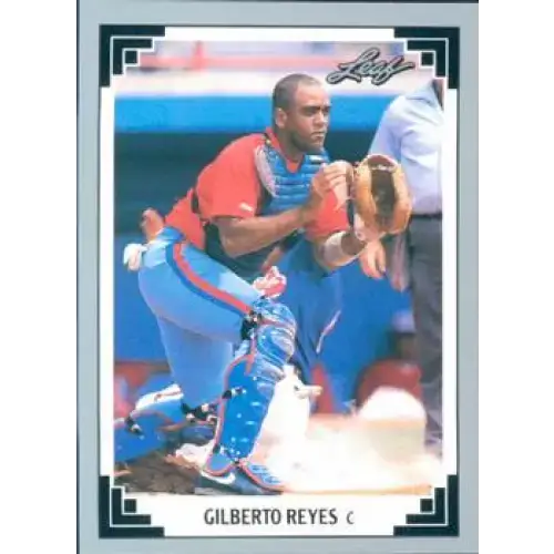 1991 Leaf #451 Gilberto Reyes NM-MT Montreal Expos Baseball Card - Baseball Card Single