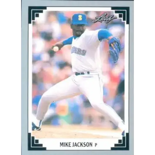 1991 Leaf #452 Mike Jackson NM-MT Seattle Mariners Baseball Card - Baseball Card Single